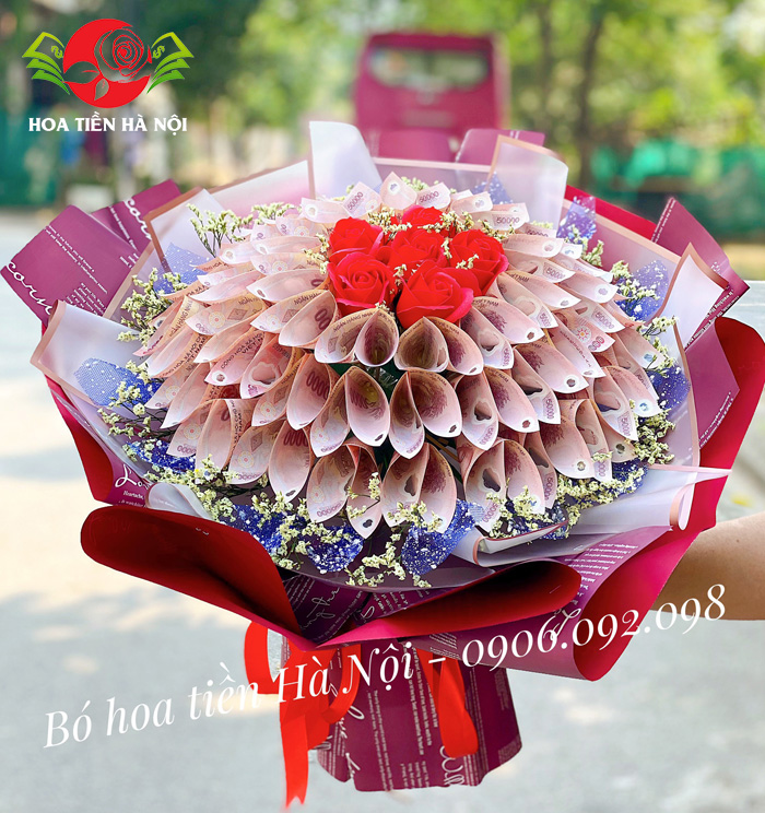 Bó hoa bằng tiền 50k