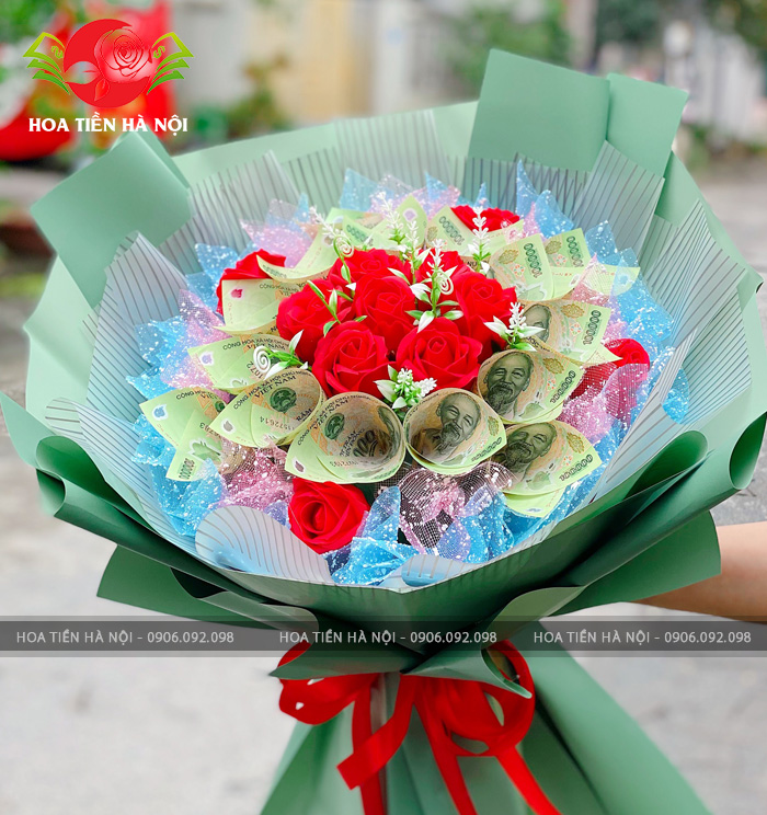 bó hoa tiền 100k