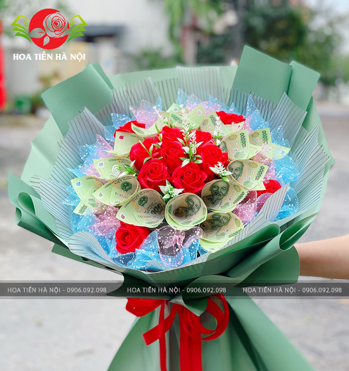 bó hoa tiền 100k