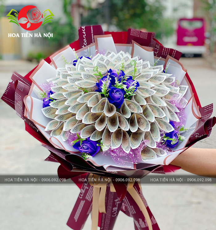bó hoa tiền 1k sang chảnh