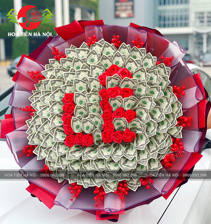 bó hoa tiền 2 đô la