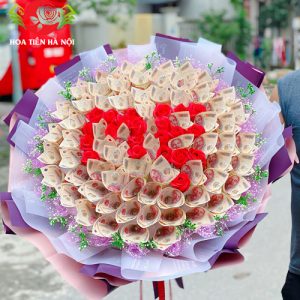 Bó hoa bằng tiền 200k chữ MẸ (Báo ơn sinh thành)