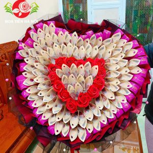 Bó hoa tiền 200k hình trái tim (Tình anh đại dương)
