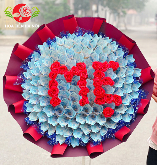 bó hoa tiền 20k chữ mẹ