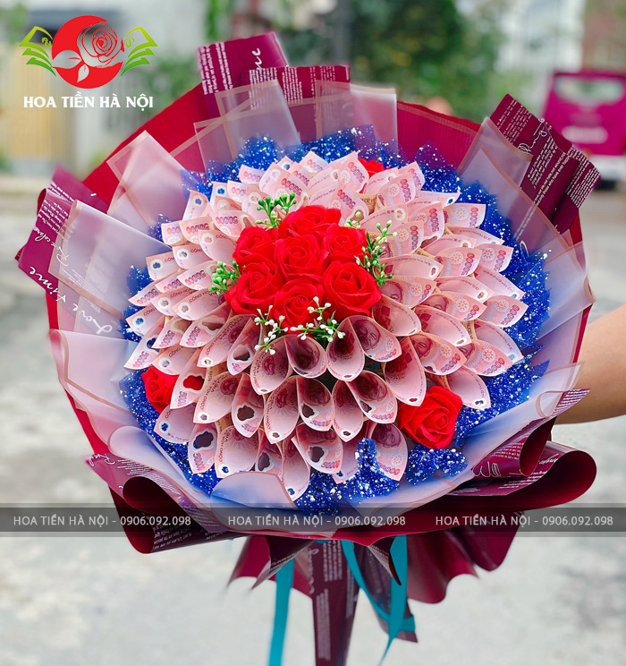 bó hoa tiền 50k đẹp