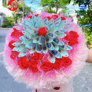 Bó hoa bằng tiền 500k (Hồng công chúa)
