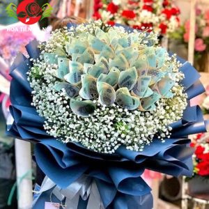 Bó hoa làm bằng tiền 500k (Điều ước)