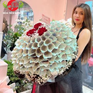 Bó hoa tiền 500k (Ngọc trai đen)