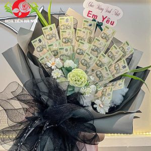 Bó hoa bằng tiền 100k (100% yêu em)