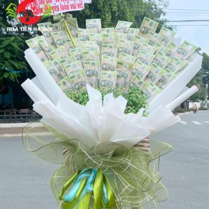 Bó hoa bằng tiền 100k sang chảnh