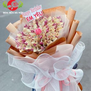 Bó hoa tiền 10k yêu em