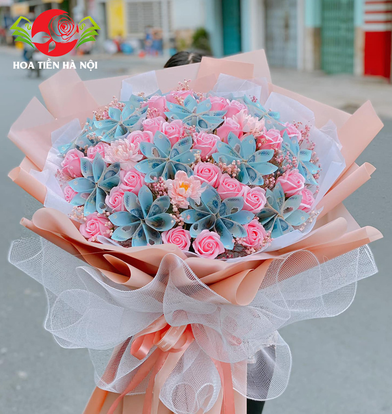 Bó hoa tiền 20k thiên mỹ