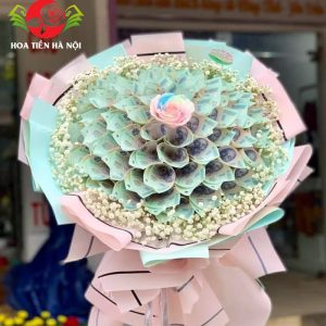 Bó hoa tiền 500k (7 Sắc cầu vồng)