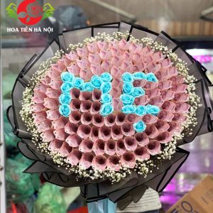 Bó hoa tiền 100 tờ 50k chữ MẸ chất