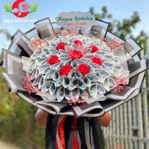 Bó hoa tiền 5k đen chảnh
