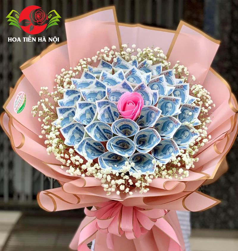 bó hoa tiền 5k kẹo ngọt