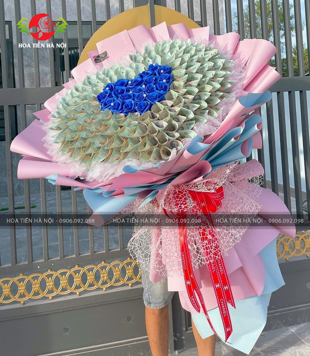 bó hoa tiền 500k khoảnh khắc