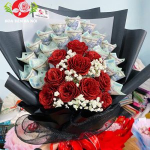 Bó hoa tiền 500k (Yêu em rất nhiều)