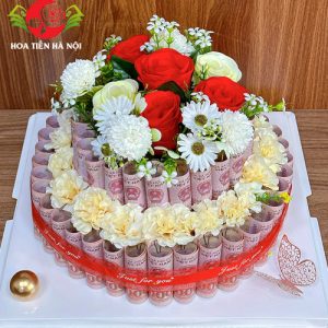 bánh sinh nhật bằng tiền 50k bạch liên