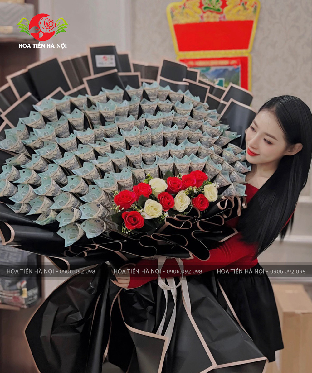 bó hoa tiền 500k phượng hoàng đen