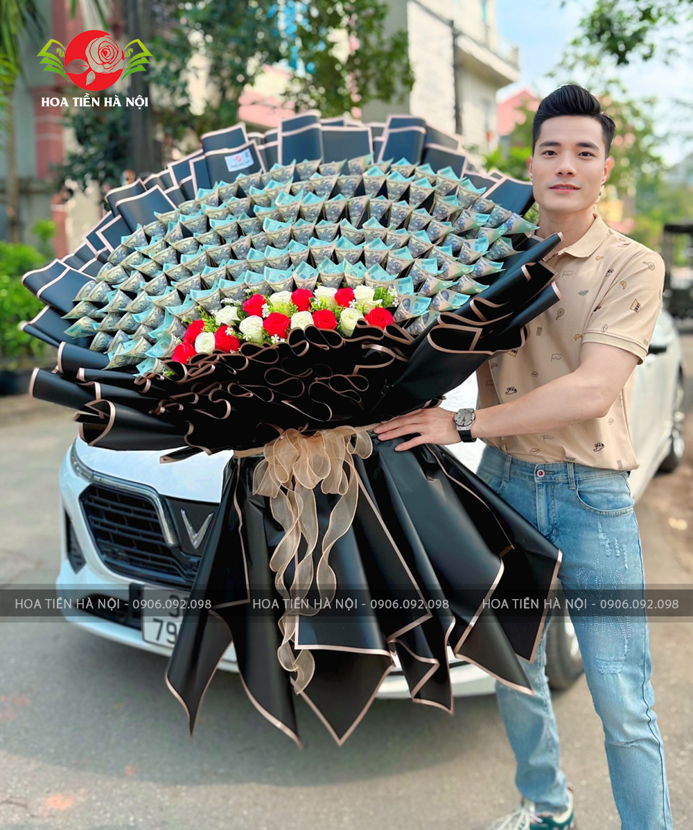 Bó hoa tiền 500k phượng hoàng đen