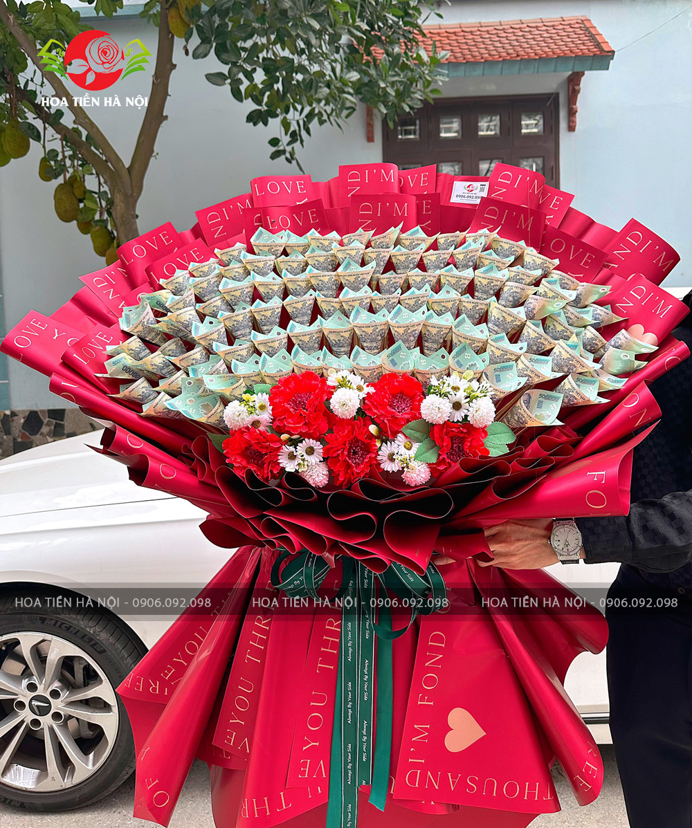 Bó hoa tiền 500k Phượng Hoàng Đỏ