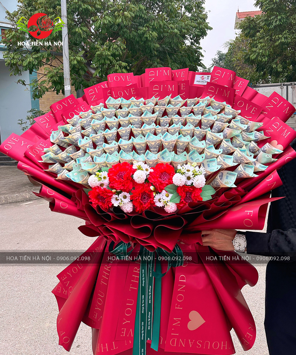 Bó hoa tiền 500k Phượng Hoàng Đỏ