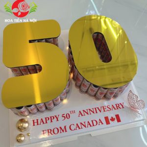 Bánh sinh nhật bằng tiền 200k số 50 Gold
