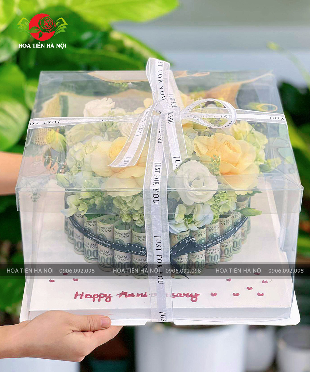 Bánh sinh nhật bằng tiền 100k kỷ niệm