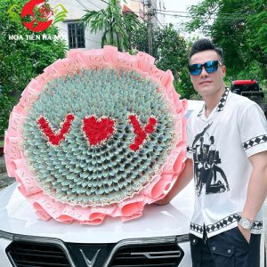 Bó hoa tiền 100 Triệu LV tone hồng