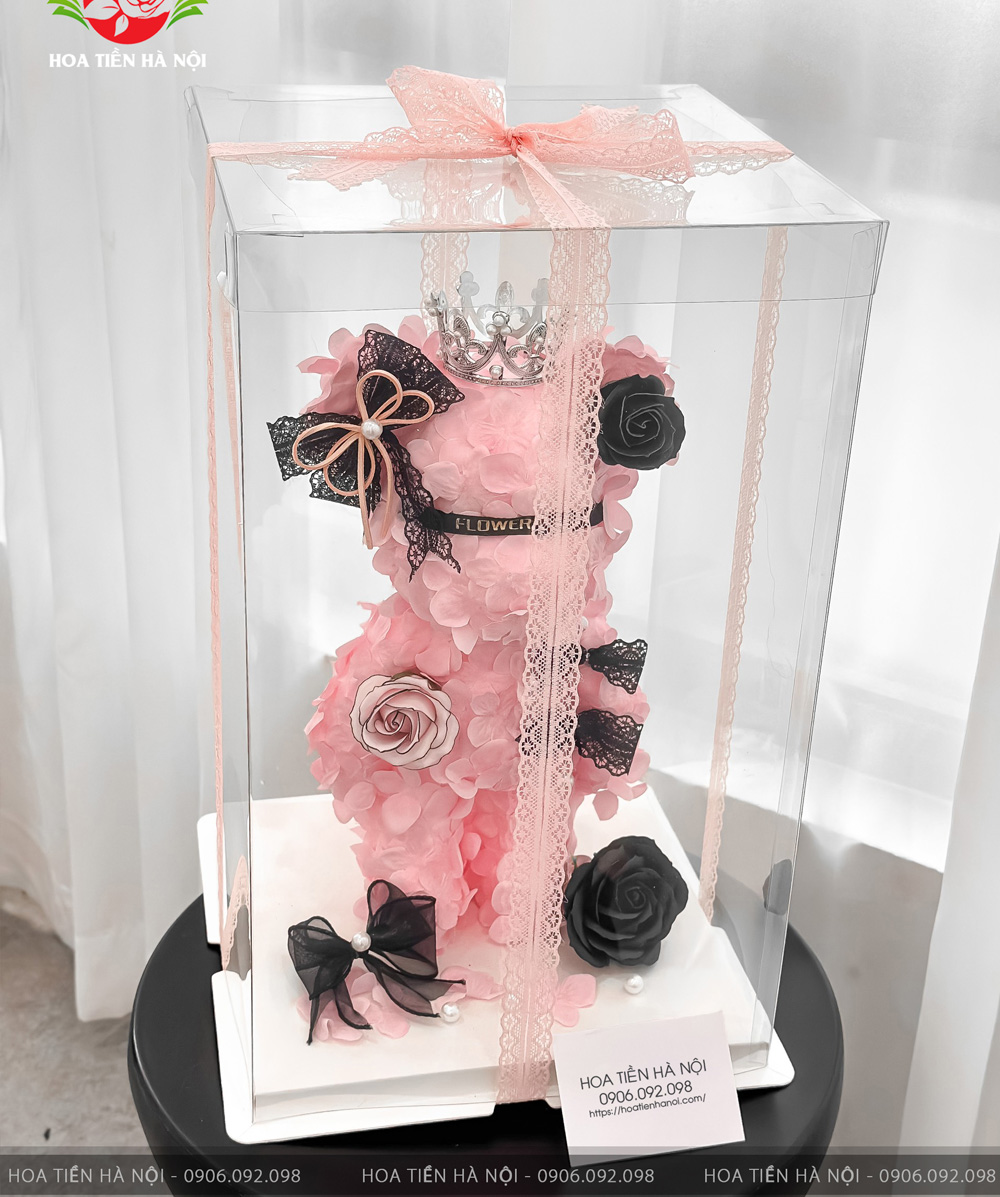 Box gấu Bearbrick màu Blackpink
