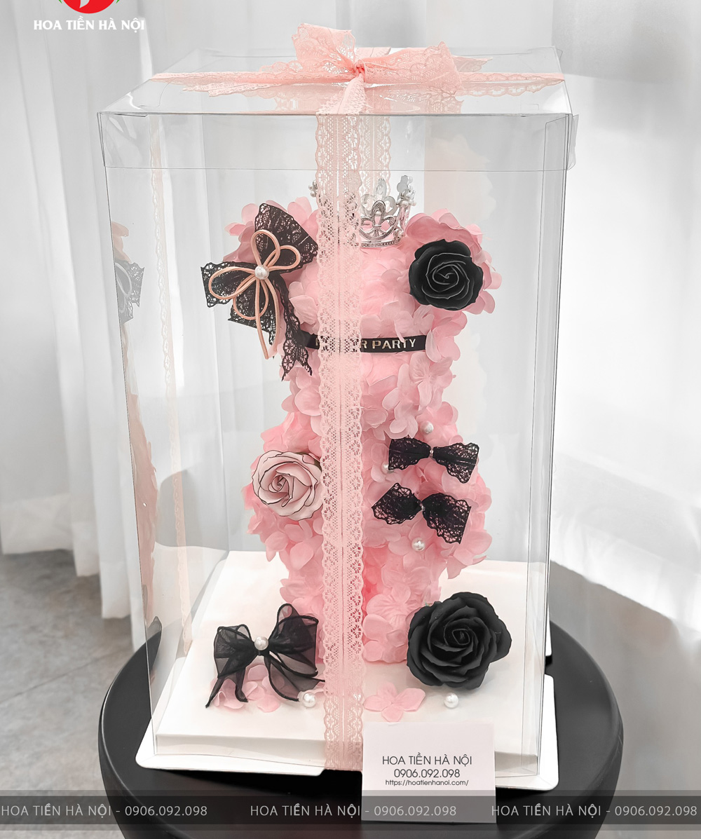 Box gấu Bearbrick màu Blackpink