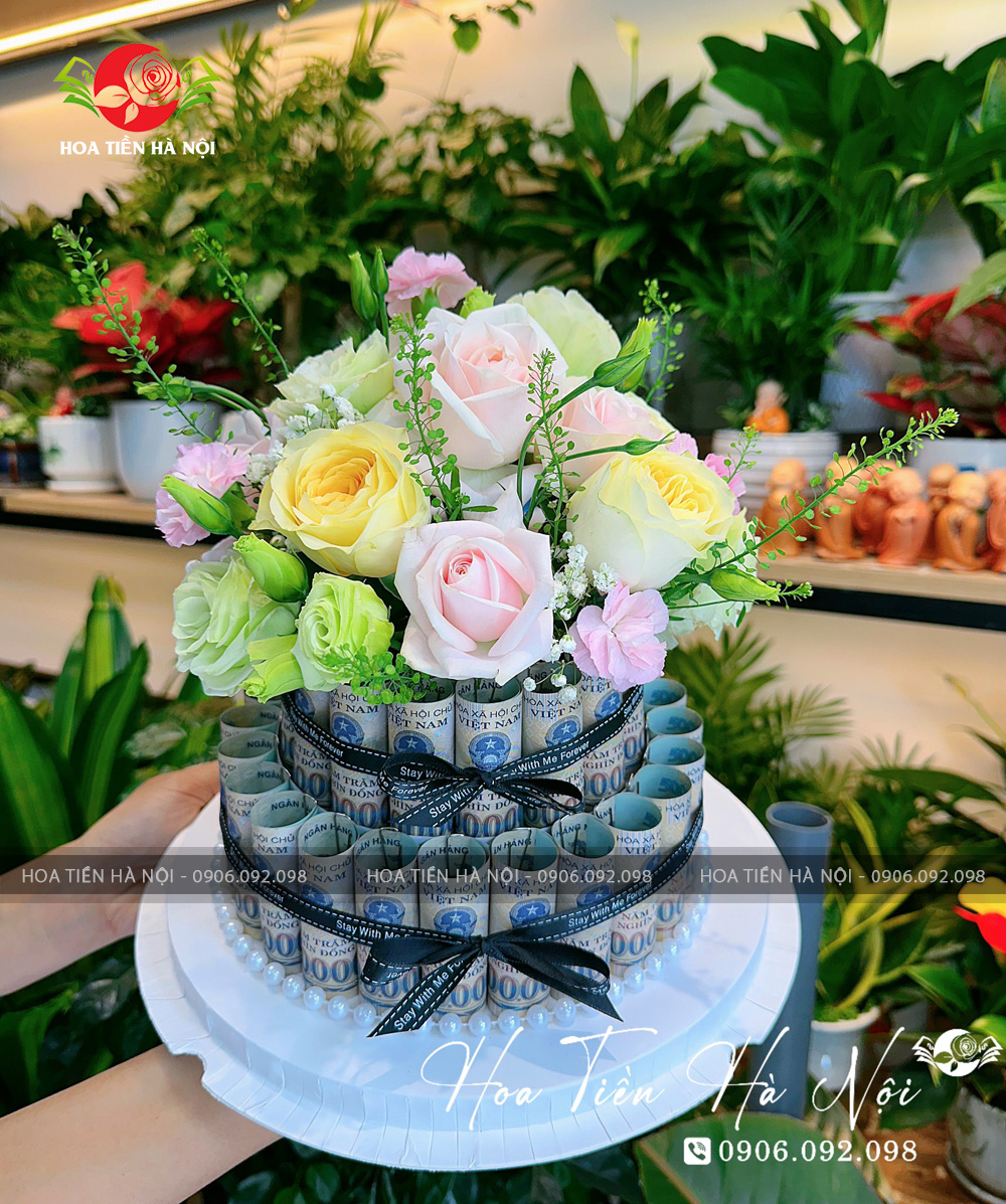 Bánh sinh nhật bằng tiền 500k dành cho em