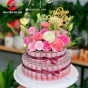 Bánh sinh nhật bằng tiền 50k dễ thương