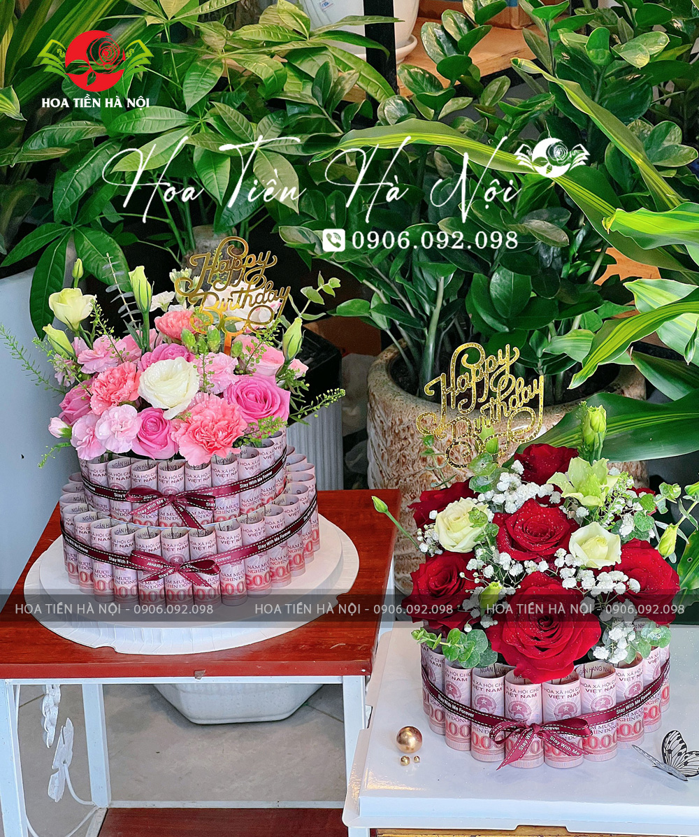 Bánh sinh nhật bằng tiền 50k dễ thương