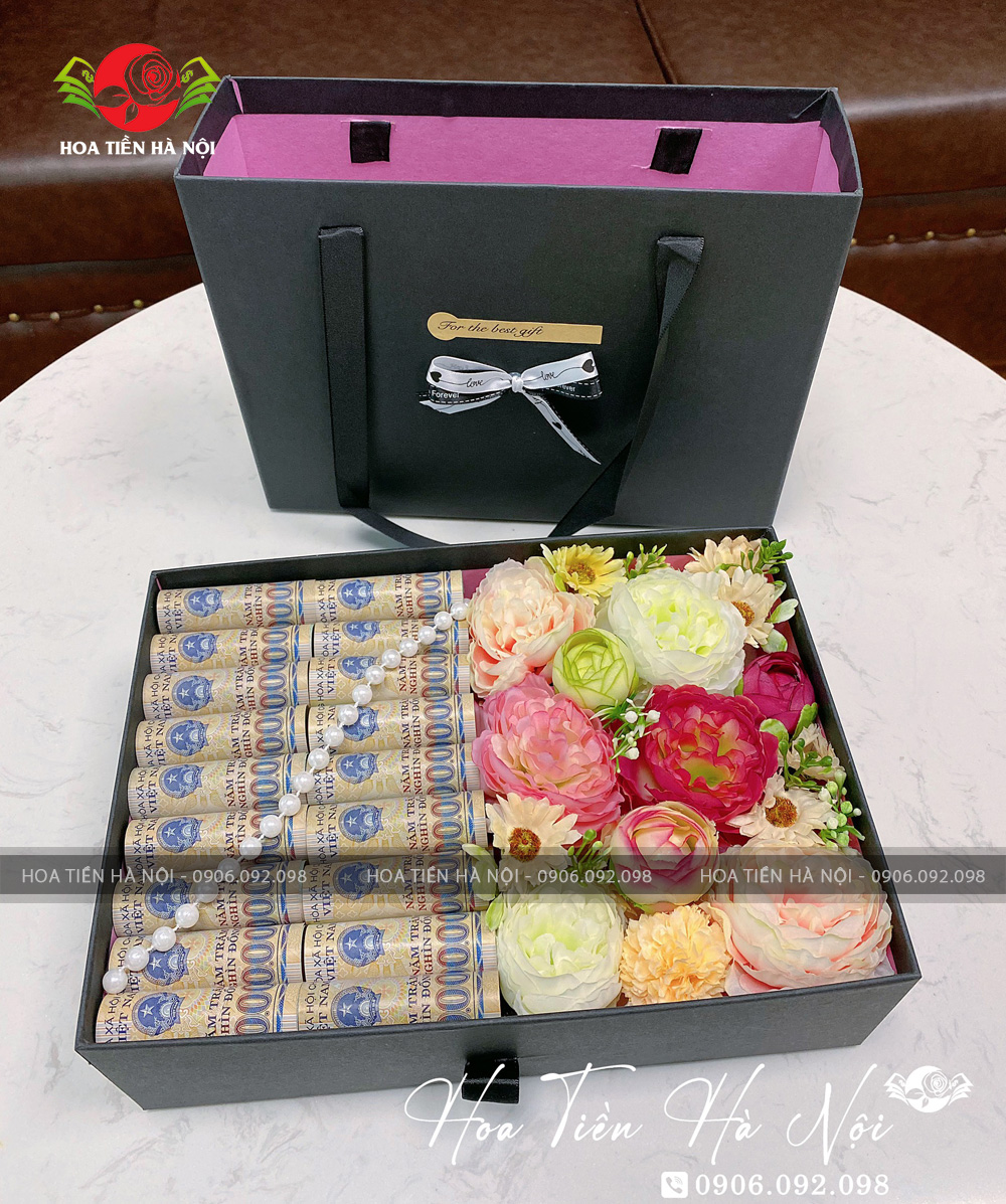Hộp hoa tiền trà ohara 500k