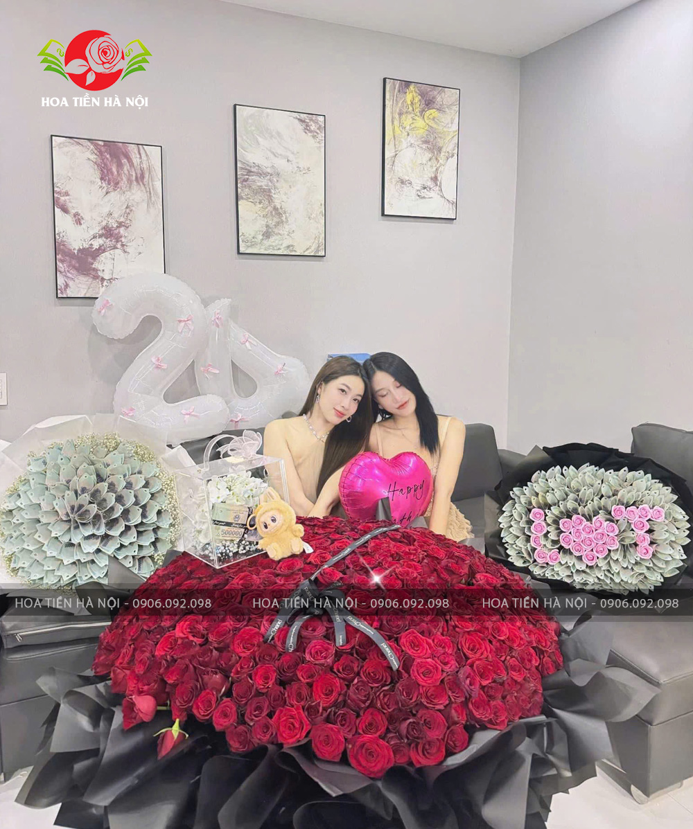 Bó hoa 520 bông hồng