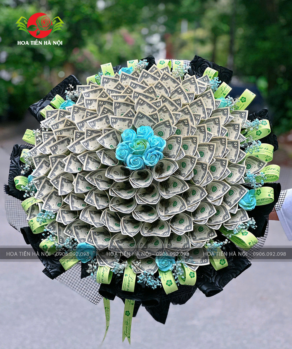 Bó hoa tiền 100 tờ 2 đô la