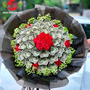 Bó hoa tiền 2$ đô la (Em là duy nhất)