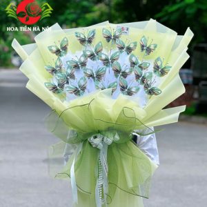 Bó hoa bướm làm bằng tiền 500k