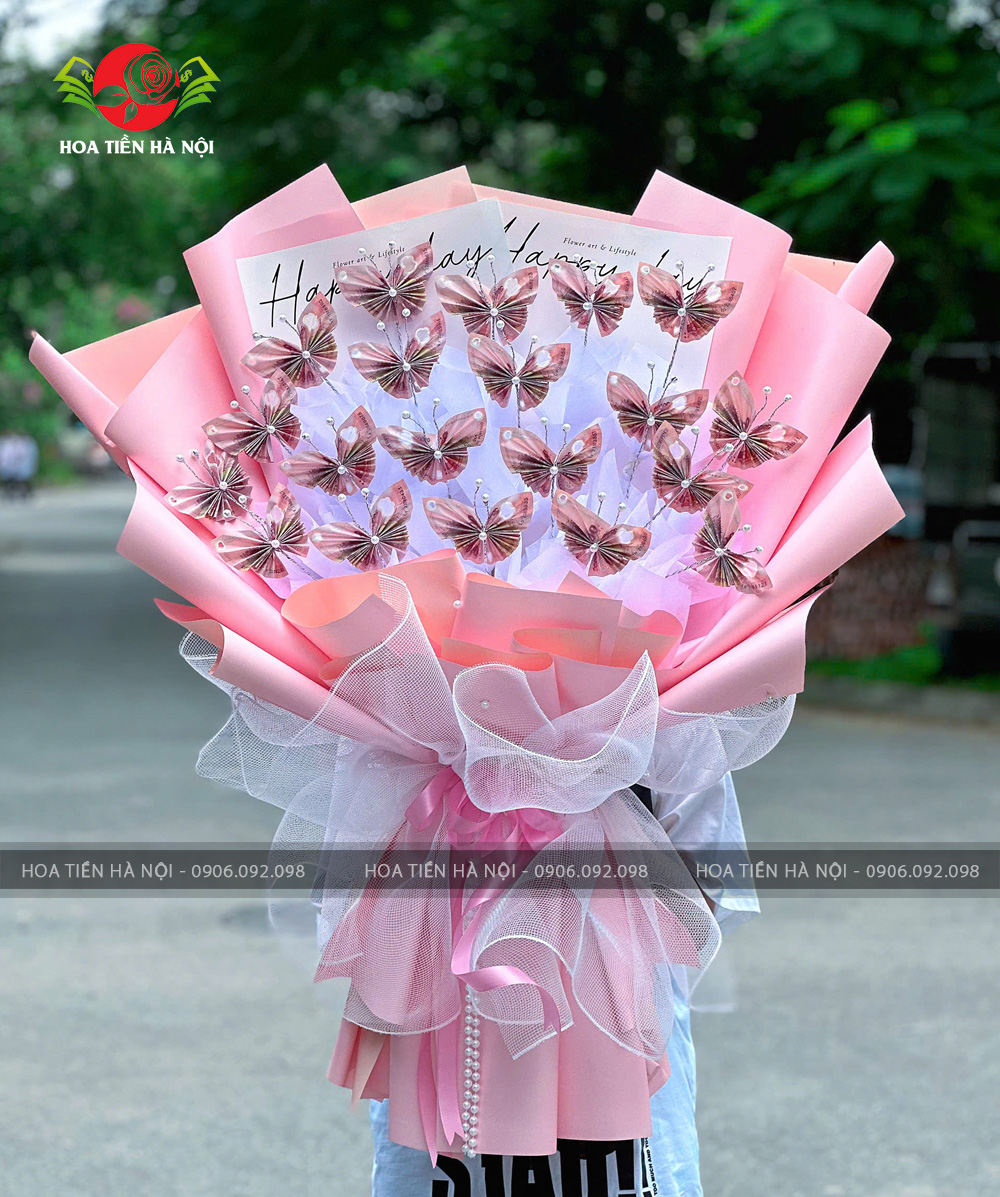 Bó hoa bướm tiền 50k