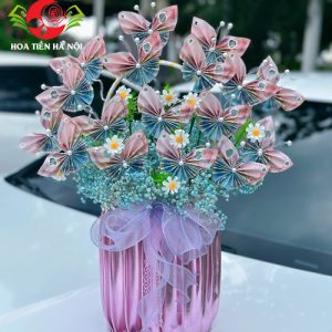 Giỏ hoa tiền bươm bướm 50k & 20k
