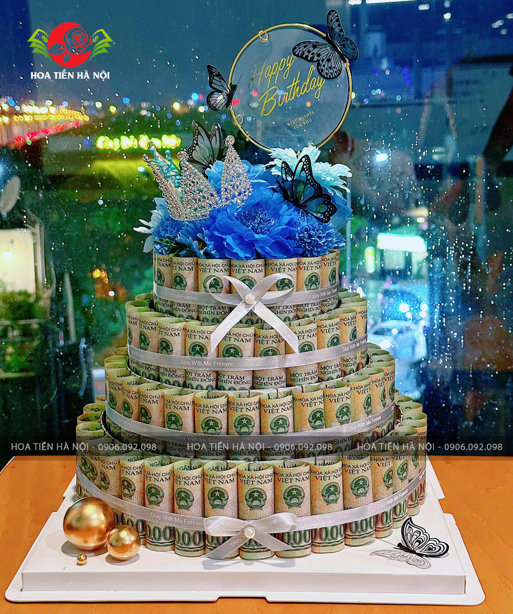 Bánh sinh nhật 10 triệu tiền mặt size lớn
