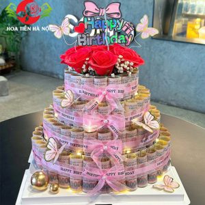 Bánh sinh nhật bằng tiền 200k (Tiểu Thư)