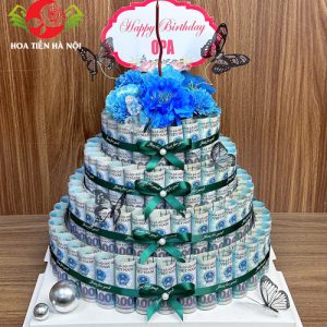 Bánh sinh nhật bằng tiền 20k 100 tờ