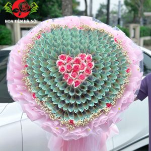 Bó hoa tiền 500k (Trái tim thiên nga)