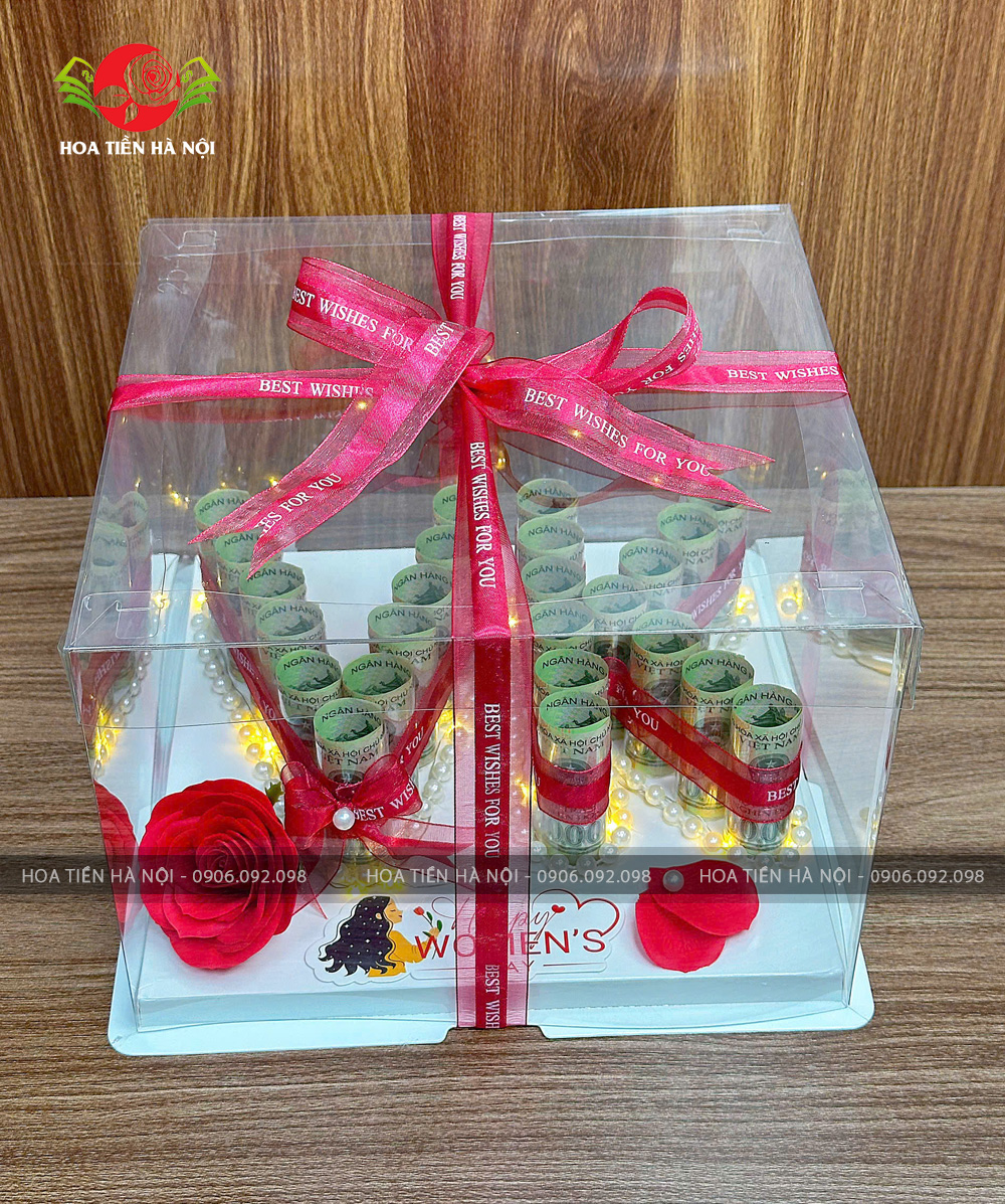 Bánh sinh nhật bằng tiền chữ VK