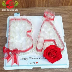 Khuôn bánh sinh nhật bằng tiền chữ BÀ