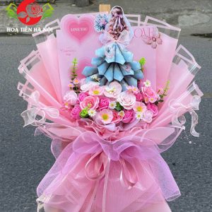 Bó hoa tiền 20k váy cô gái HOT TREND