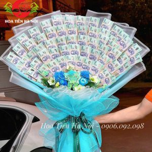 Bó hoa tiền 500k tone xanh trắng đẹp (25Tr)